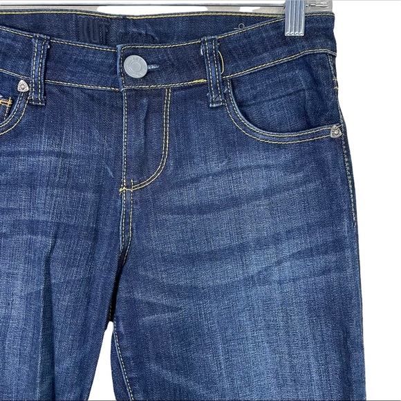Kut From The Kloth Baby Bootcut Embroidered Dark Blue Denim Jeans 5-Pocket Nice - Picture 12 of 13